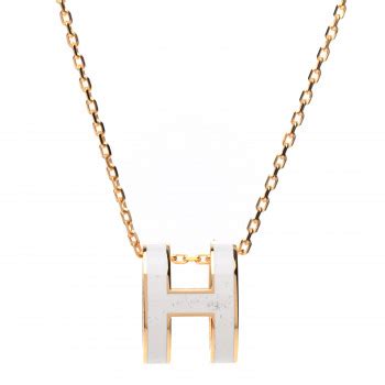 fake hermes gold h necklace - Hermes silver necklace price.